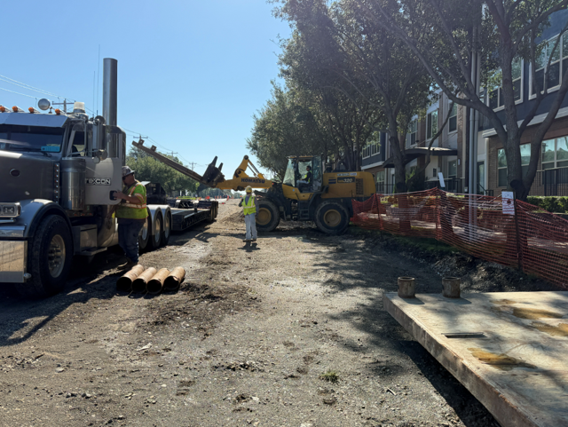 Keller Springs water and sanitary sewer main installation.