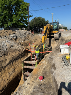 Keller Springs water and sanitary sewer main installation.