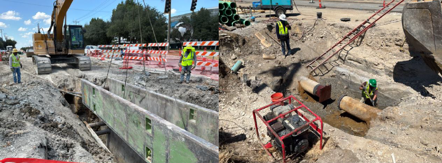 Keller Springs water line and paving work.